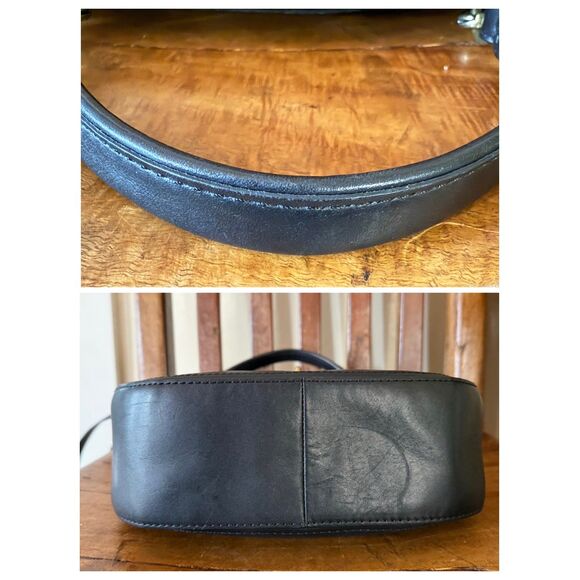 Coach Willis 70th Anniversary Black Leather Satchel Crossbody Bag 19132 Brass - Picture 6 of 17